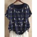 Cartoon Cute Cat Print Stripe Summer Basic Daily Casual T-shirts