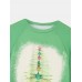 Women Christmas Dragonfly Tree Print Long Sleeve Casual T-Shirt