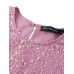 Women Long Sleeve Lace Patchwork Bat Sleeve Kaftan Tunic Solid Color Pleats Midi Dresses