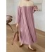 Women Solid Patchwork Pleats Long Sleeve Mid-Calf Length Casual Dresses