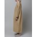 Women Thick Warm Loose Sweatshirt O-Neck Calf Length Midi Dresses