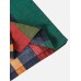 Mens Cotton Colorful Striped Henley Collar Short Sleeve Shirts