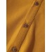 Mens Solid Color Brief Style Button Front Long Sleeve Henley Shirt