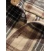 Mens Vintage Plaid Casual Fit Cotton Long Sleeve Henley Shirts With Pocket